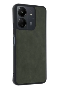 Xiaomi Redmi 13C Kılıf Aras Deri Kapak - Açık Yeşil