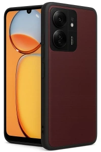 Xiaomi Redmi 13C Kılıf Aras Deri Kapak - Bordo