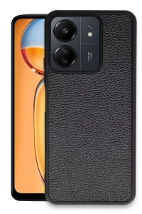 Xiaomi Redmi 13C Kılıf Aras Deri Kapak - Siyah