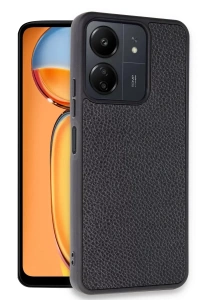 Xiaomi Redmi 13C Kılıf Aras Deri Kapak - Siyah