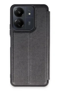 Xiaomi Redmi 13C Kılıf Flip Cover - Siyah