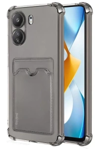 Xiaomi Redmi 13C Kılıf Kart Şeffaf Silikon - Şeffaf