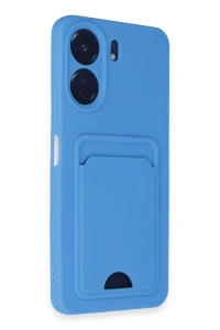 Xiaomi Redmi 13C Kılıf Kelvin Kartvizitli Silikon - Mavi