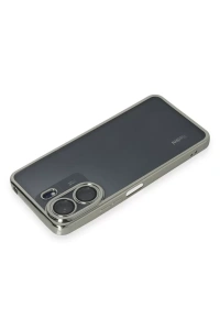 Xiaomi Redmi 13C Kılıf Lensli Silikon - Gümüş
