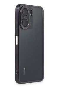 Xiaomi Redmi 13C Kılıf Lensli Silikon - Mor
