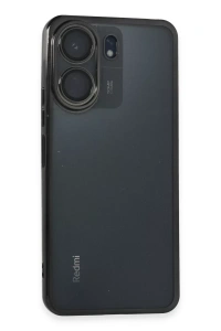 Xiaomi Redmi 13C Kılıf Lensli Silikon - Siyah