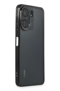 Xiaomi Redmi 13C Kılıf Lensli Silikon - Siyah