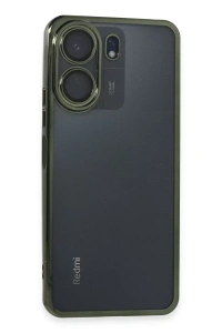 Xiaomi Redmi 13C Kılıf Lensli Silikon - Yeşil