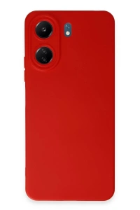 Xiaomi Redmi 13C Kılıf Nano içi Kadife Silikon - Kırmızı