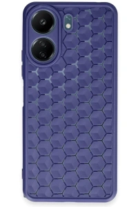 Xiaomi Redmi 13C Kılıf Petek Silikon Kapak - Lacivert