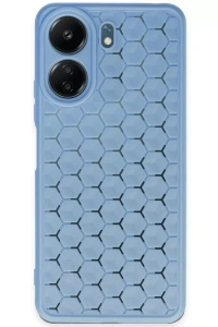 Xiaomi Redmi 13C Kılıf Petek Silikon Kapak - Mavi