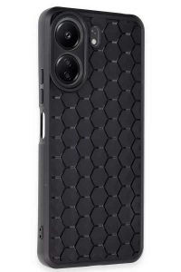 Xiaomi Redmi 13C Kılıf Petek Silikon Kapak - Siyah