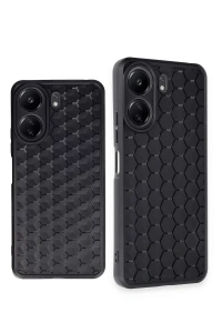 Xiaomi Redmi 13C Kılıf Petek Silikon Kapak - Siyah