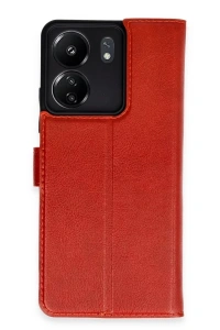Xiaomi Redmi 13C Kılıf Trend S Plus Kapaklı Kılıf - Kırmızı