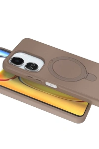 Xiaomi Redmi 13C Regal Magsafe Standlı Kapak - Çöl Titanyum