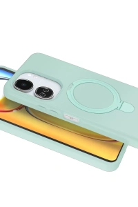 Xiaomi Redmi 13C Regal Magsafe Standlı Kapak - Su Yeşili
