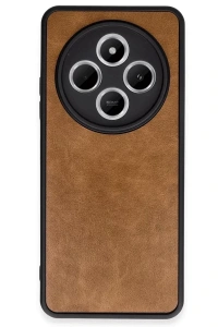 Xiaomi Redmi 14C Kılıf Aras Deri Kapak - Taba