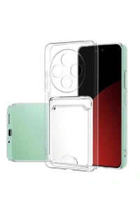 Xiaomi Redmi 14C Kılıf Kart Şeffaf Silikon - Şeffaf