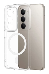 Xiaomi Redmi 15 4G Combo Sert Şeffaf Magsafe Kapak - Şeffaf