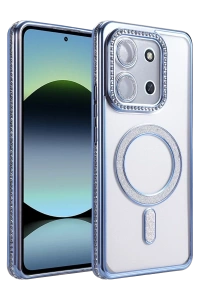 Xiaomi Redmi 15C 4G Joke Simli Magneticsafe Kılıf - Mavi