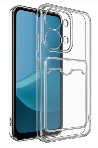 Xiaomi Redmi 15C 4G Kılıf Kart Şeffaf Silikon - Şeffaf
