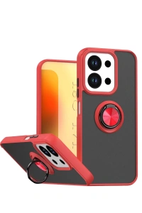Xiaomi Redmi 15C 4G Montreal Yüzüklü Silikon Kapak - Kırmızı