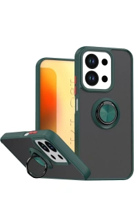 Xiaomi Redmi 15C 4G Montreal Yüzüklü Silikon Kapak - Yeşil