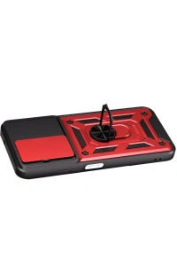 Xiaomi Redmi 15C 4G Pars Lens Yüzüklü Silikon - Kırmızı