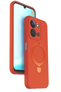 Xiaomi Redmi 15C 4G Regal Magsafe Standlı Kapak - Turuncu