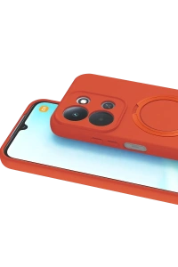 Xiaomi Redmi 15C 4G Regal Magsafe Standlı Kapak - Turuncu