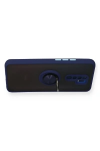 Xiaomi Redmi 9 Kılıf Montreal Yüzüklü Silikon Kapak - Lacivert