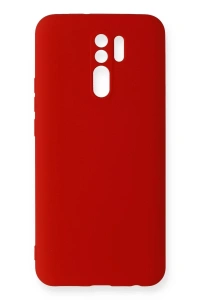 Xiaomi Redmi 9 Kılıf Nano içi Kadife Silikon - Kırmızı