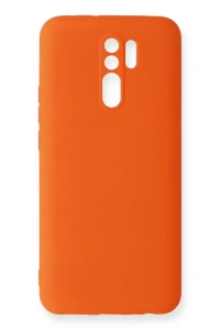 Xiaomi Redmi 9 Kılıf Nano içi Kadife Silikon - Turuncu