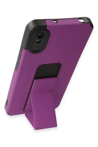Xiaomi Redmi 9A Kılıf Mega Standlı Silikon - Mor