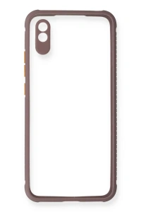 Xiaomi Redmi 9A Kılıf Miami Şeffaf Silikon - Açık Mor