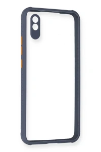 Xiaomi Redmi 9A Kılıf Miami Şeffaf Silikon - Gri