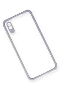 Xiaomi Redmi 9A Kılıf Miami Şeffaf Silikon - Lila