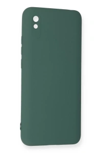 Xiaomi Redmi 9A Kılıf Nano içi Kadife Silikon - Koyu Yeşil