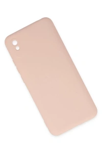 Xiaomi Redmi 9A Kılıf Nano içi Kadife Silikon - Pudra