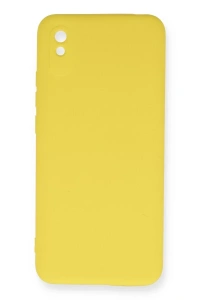 Xiaomi Redmi 9A Kılıf Nano içi Kadife Silikon - Sarı