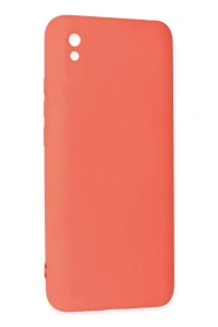 Xiaomi Redmi 9A Kılıf Nano içi Kadife Silikon - Turuncu