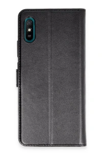 Xiaomi Redmi 9A Kılıf Trend S Plus Kapaklı Kılıf - Siyah