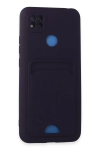 Xiaomi Redmi 9C Kılıf Kelvin Kartvizitli Silikon - Derin Mor
