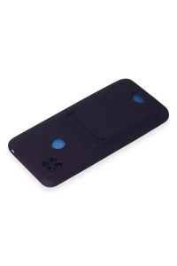 Xiaomi Redmi 9C Kılıf Kelvin Kartvizitli Silikon - Derin Mor