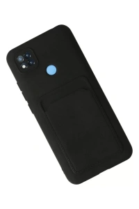 Xiaomi Redmi 9C Kılıf Kelvin Kartvizitli Silikon - Siyah
