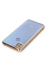 Xiaomi Redmi 9C Kılıf Lensli Silikon - Gold