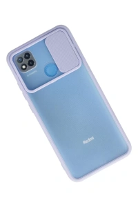 Xiaomi Redmi 9C Kılıf Palm Buzlu Kamera Sürgülü Silikon - Lila