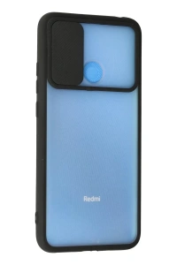 Xiaomi Redmi 9C Kılıf Palm Buzlu Kamera Sürgülü Silikon - Siyah