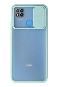 Xiaomi Redmi 9C Kılıf Palm Buzlu Kamera Sürgülü Silikon - Turkuaz