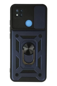 Xiaomi Redmi 9C Kılıf Pars Lens Yüzüklü Silikon - Lacivert